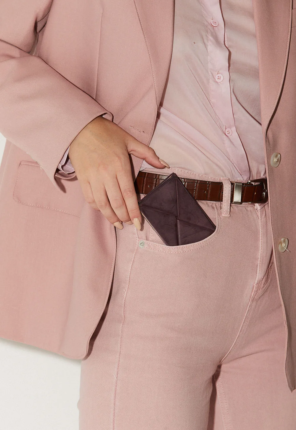 ארנק מתקפל – סגול עם אפור