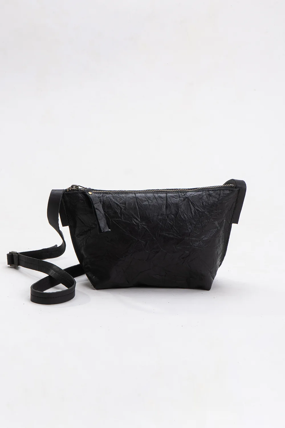 Layla Cross Evening Leather Bag – Black