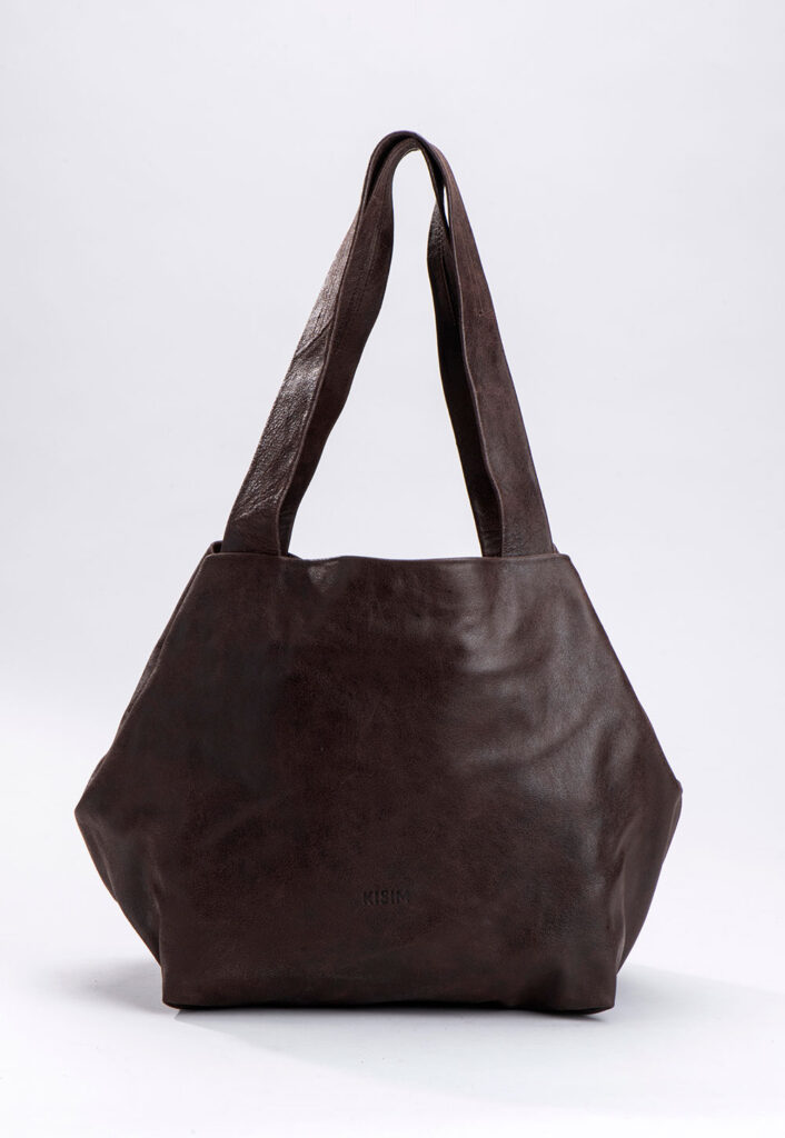 קוביה עור – תיק צד – חום וינטג'