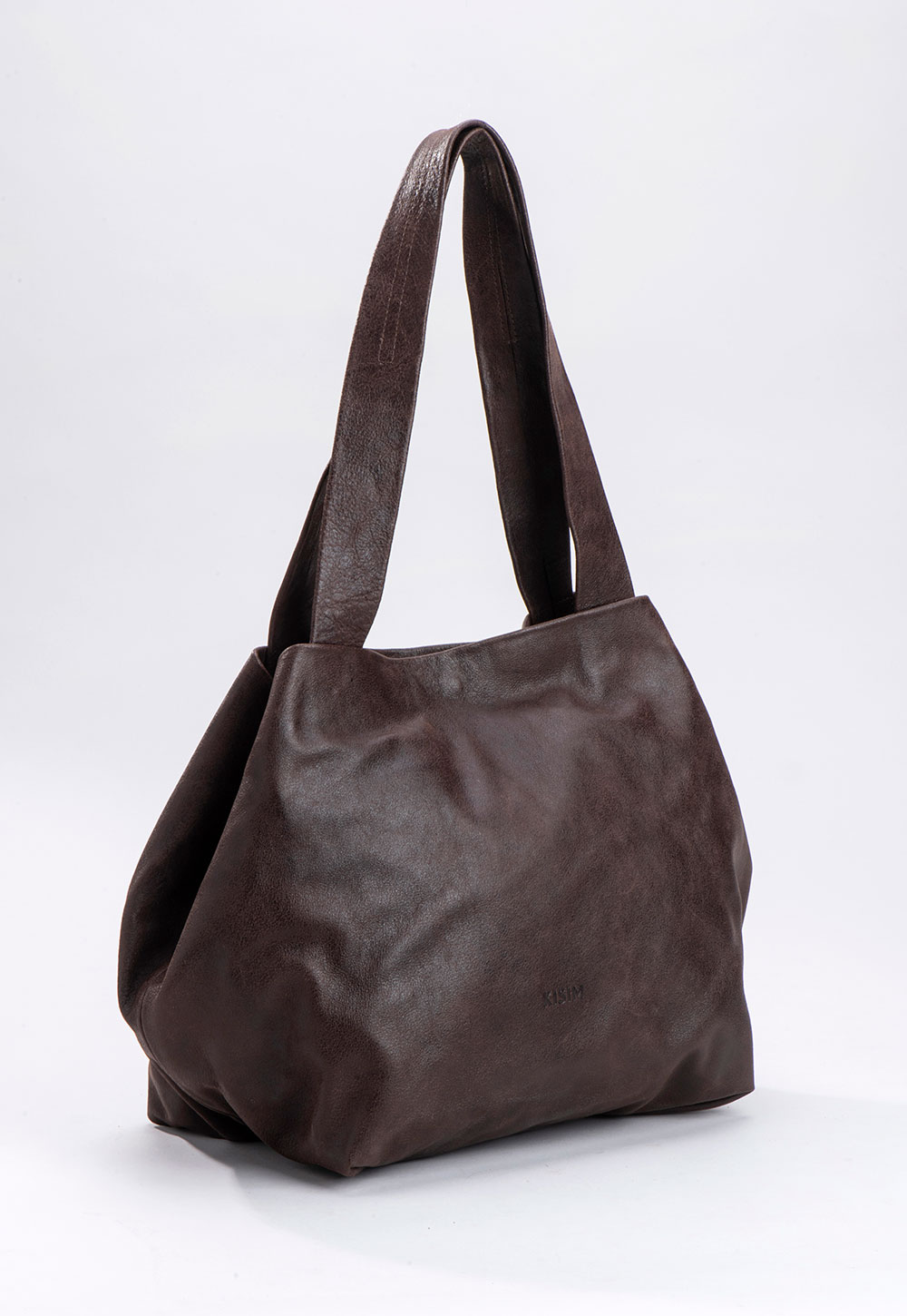 קוביה עור – תיק צד – חום וינטג'