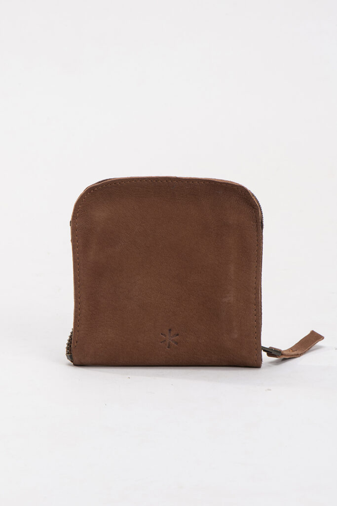 בריק S – ארנק עור קטן – חום דיזל