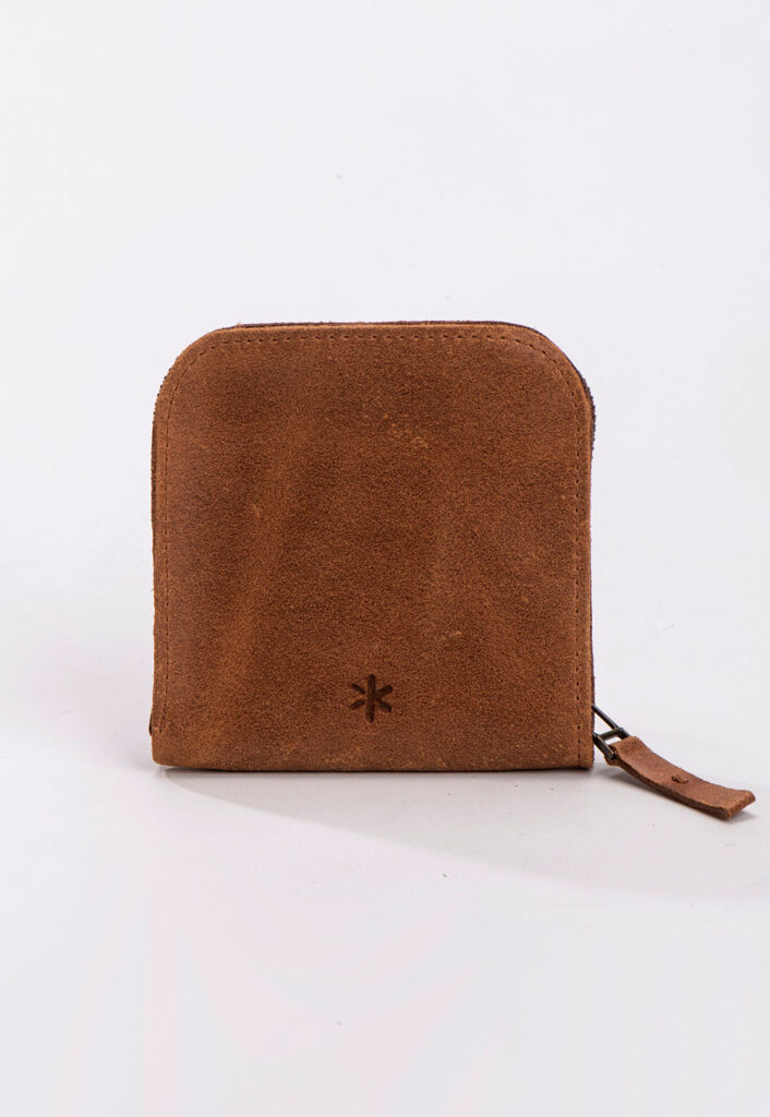 בריק S – ארנק עור קטן – חום דיזל