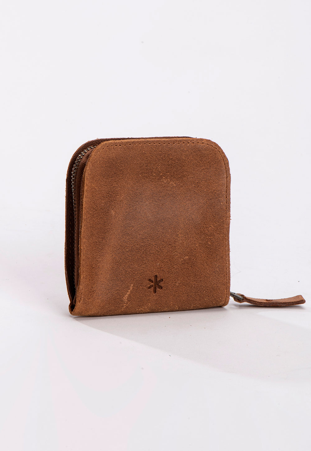 בריק S – ארנק עור קטן – חום דיזל