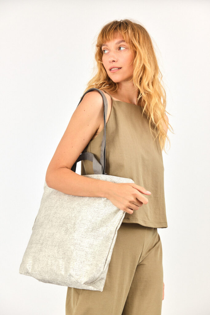 Dafna – Fabric Shoulder Bag – Cloud
