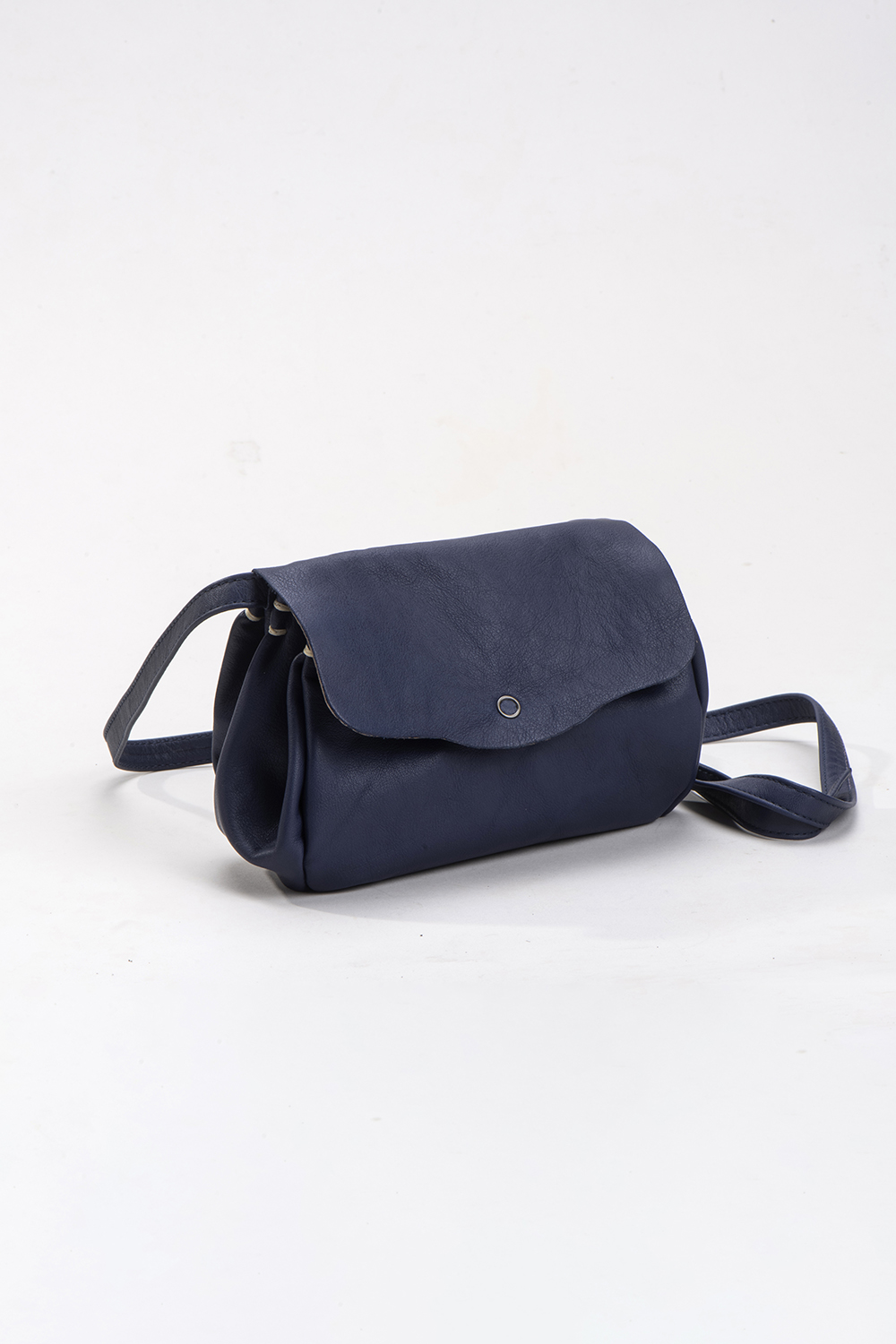 תיק פלורה ערב – תיק עור אלכסון – כחול