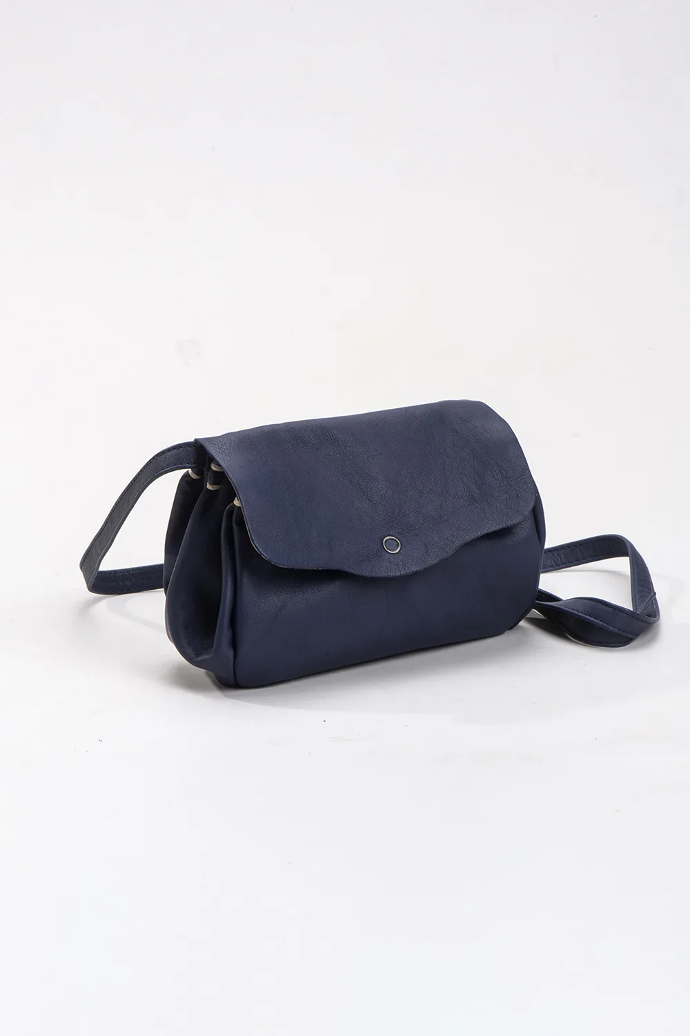 תיק פלורה ערב – תיק עור אלכסון – כחול