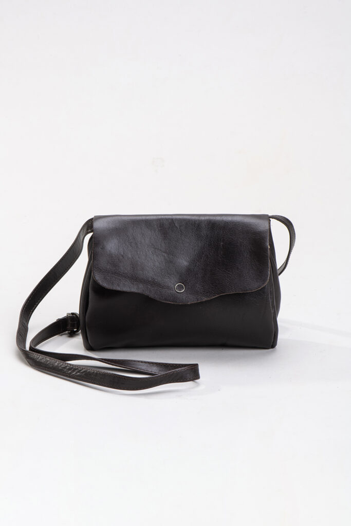 תיק פלורה ערב – תיק עור אלכסון – חום