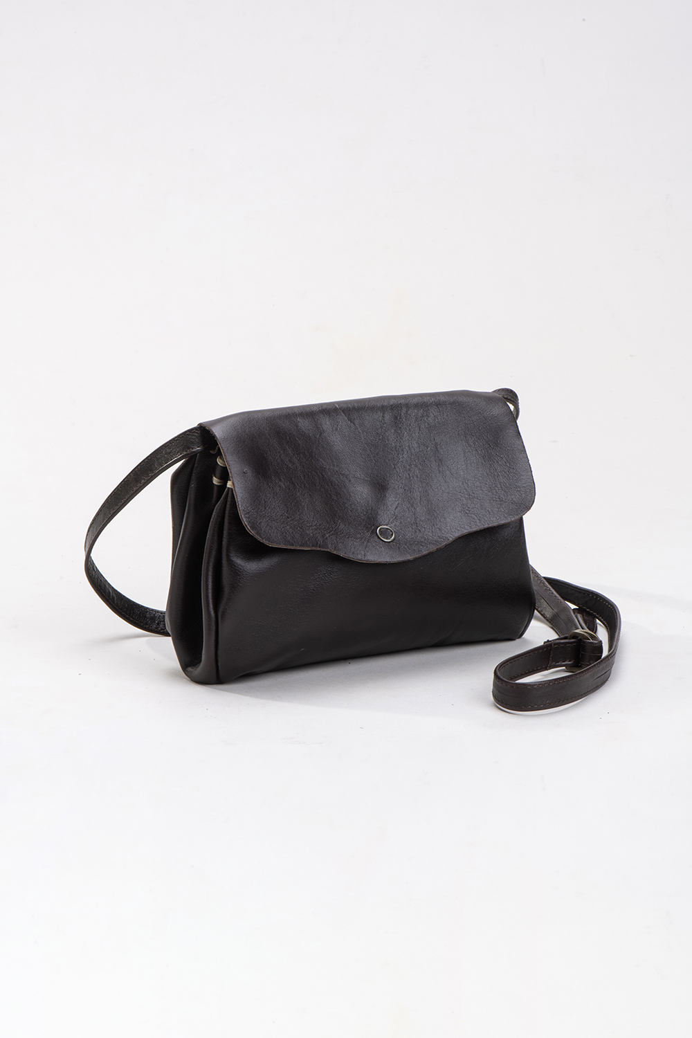 תיק פלורה ערב – תיק עור אלכסון – חום