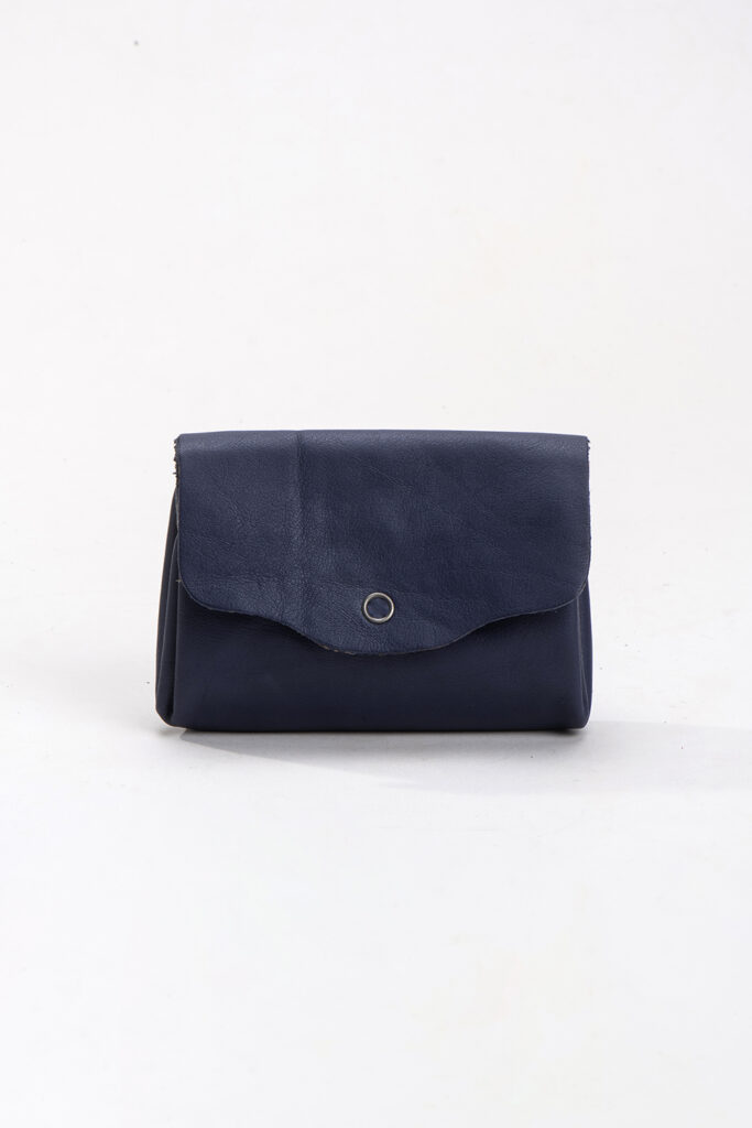 ארנק עור פלורה  – כחול