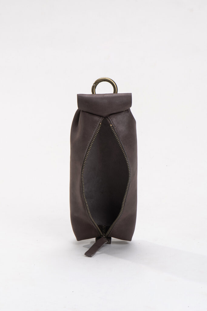 כיס טיפה – נרתיק עור – חום