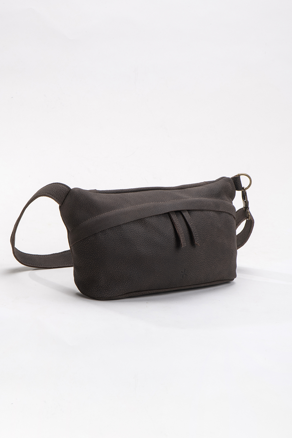 שחר – תיק פאוץ' עור – חום