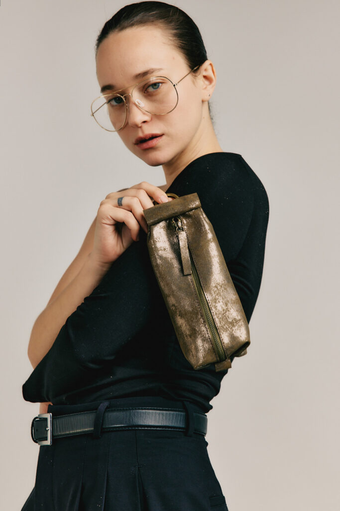 כיס טיפה – נרתיק עור – מטאלי