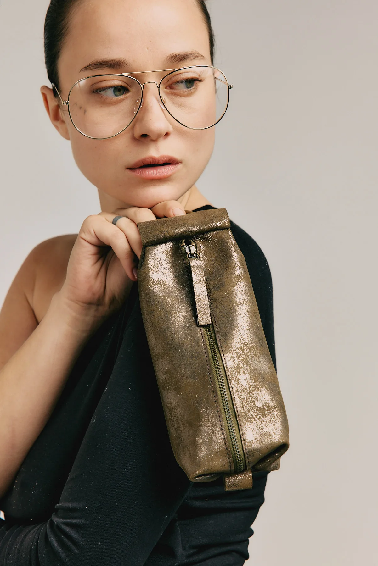 כיס טבעת – נרתיק עור – מטאלי