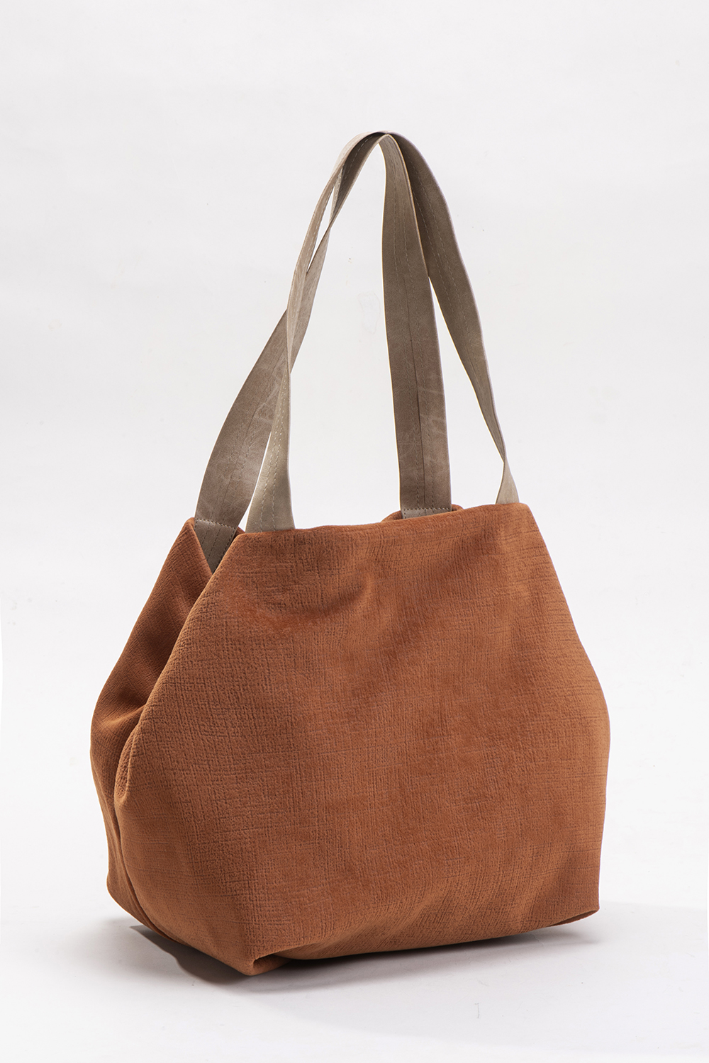 קוביה בד – תיק צד טבעוני – טרקוטה