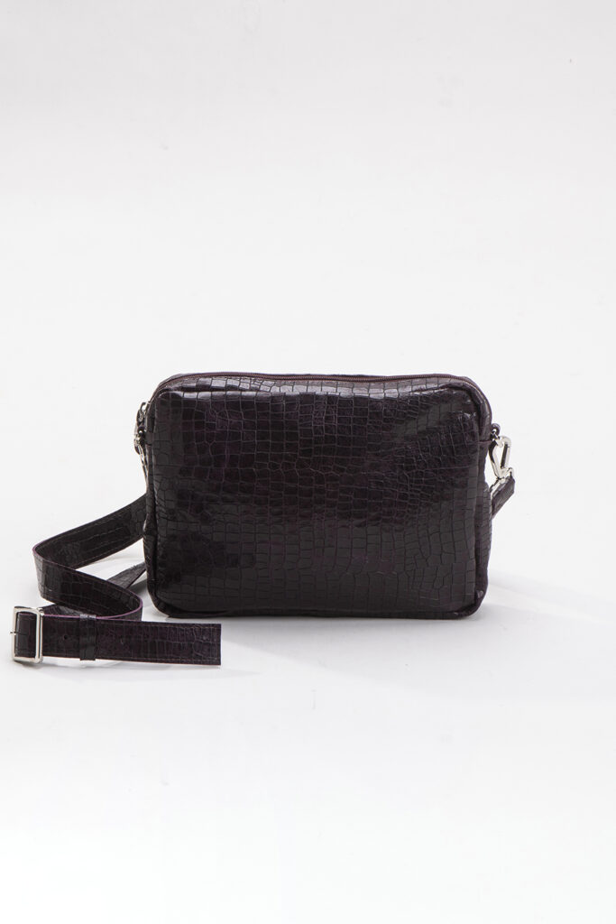 ליידי D – תיק עור – שזיף קרוקו