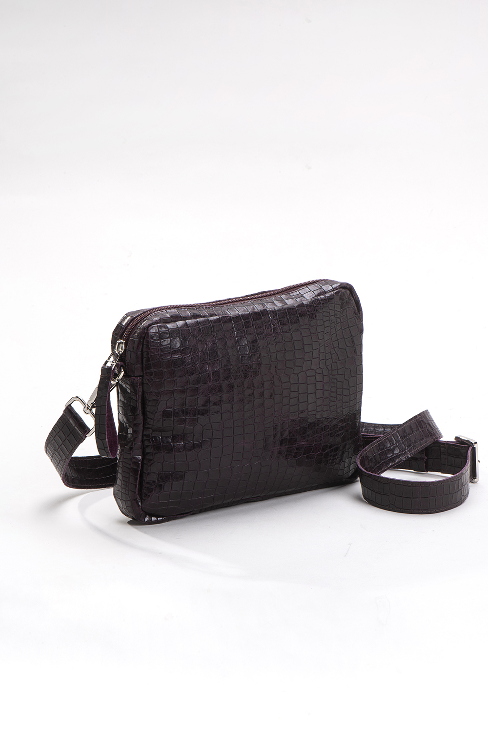 ליידי D – תיק עור – שזיף קרוקו