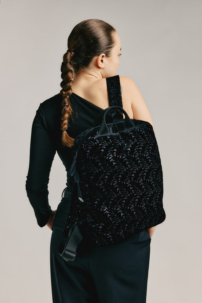 Uno Fabric Backpack – Black Velvet