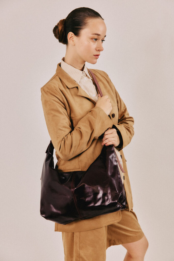 יוניק קרוס – תיק אלכסון מעור – שזיף